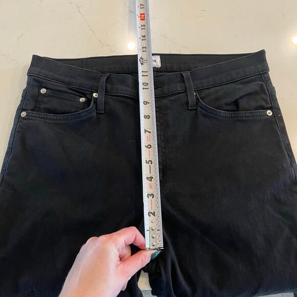 Edwin‎ Bree Slim Skinny Jeans In Black With Raw Hem Size 30 - Picture 10 of 12